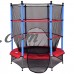 Costway Youth Jumping Round Trampoline 55'' Exercise W/ Safety Pad Enclosure Combo Kids   